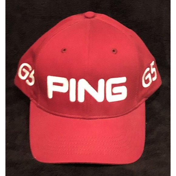PING G15 Red Adjustable Strap Back Cap. Very Good Pre Owned Condition - Picture 1 of 8